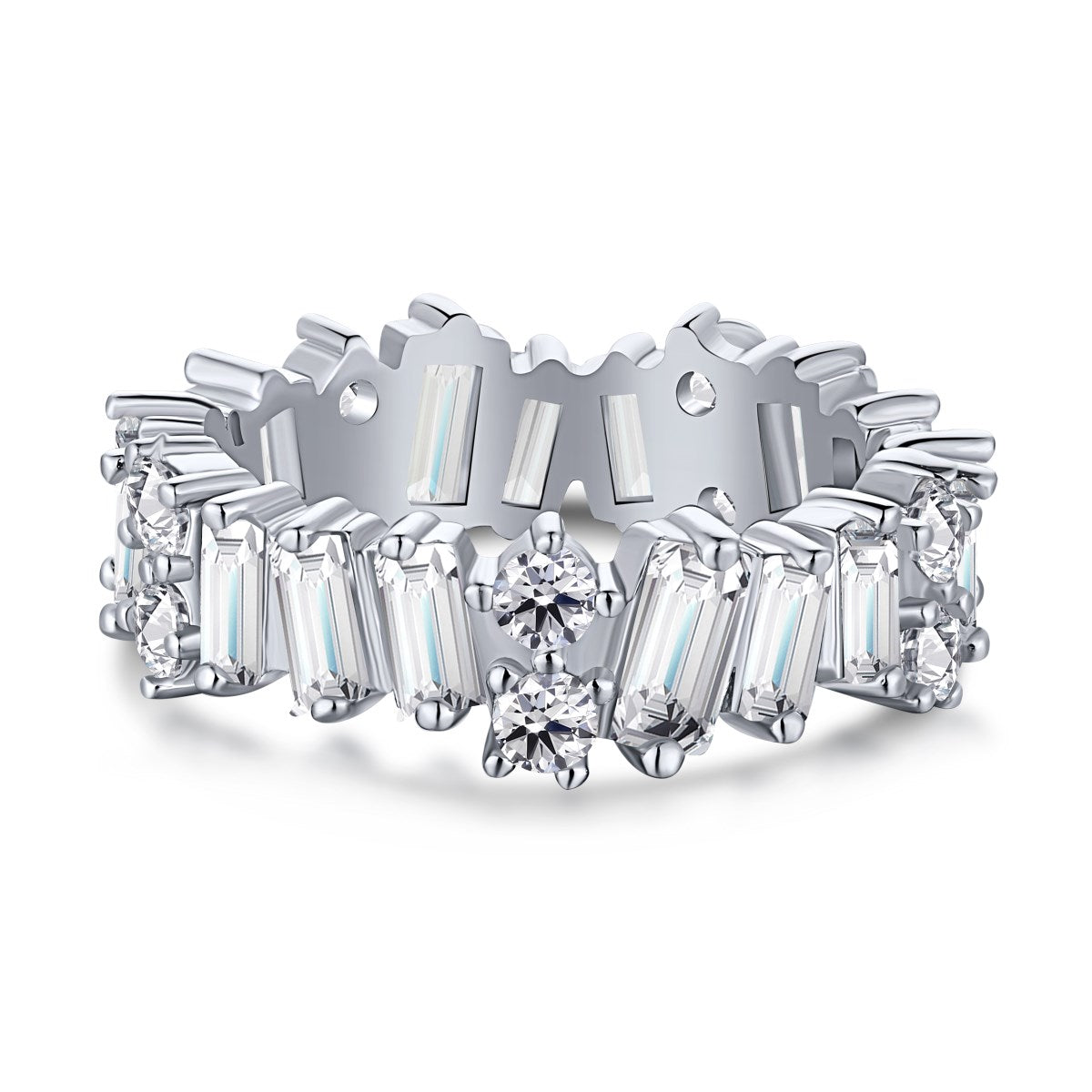 [Kincade Jewelrys]Delicate Multi Shape Tennis Ring