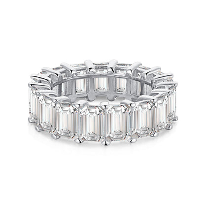 [Kincade Jewelrys]0.75 Carat Elegant Emerald Cut Tennis Ring