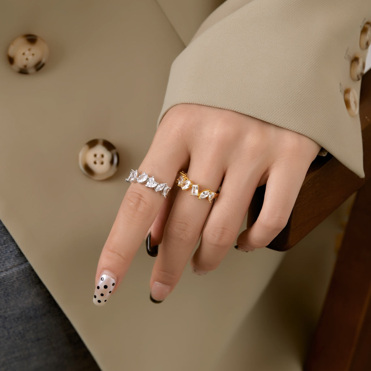 [Kincade Jewelery]Delicate Multi Cut Ring