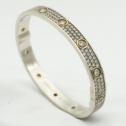 [Kincade Jewelery]LOVE BRACELET 6.1MM DIAMOND-PAVED 10 BIG DIAMONDS