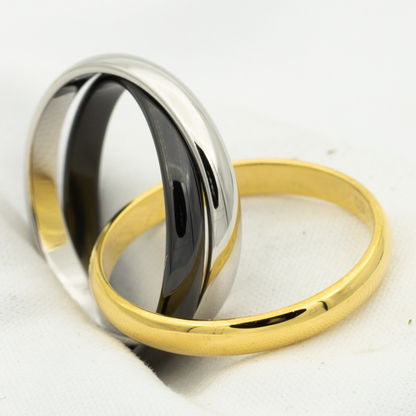 [Kincade Jewelery]TRINITY RING BLACK GOLD SILVER