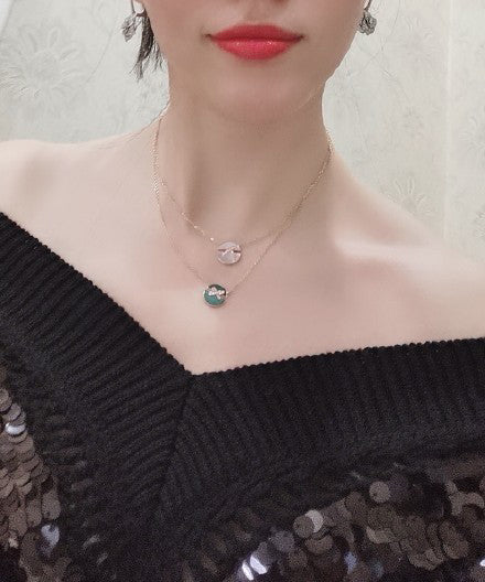 [Kincade Jewelery]JEUX DE PINK GOLD DIAMOND NECKLACE