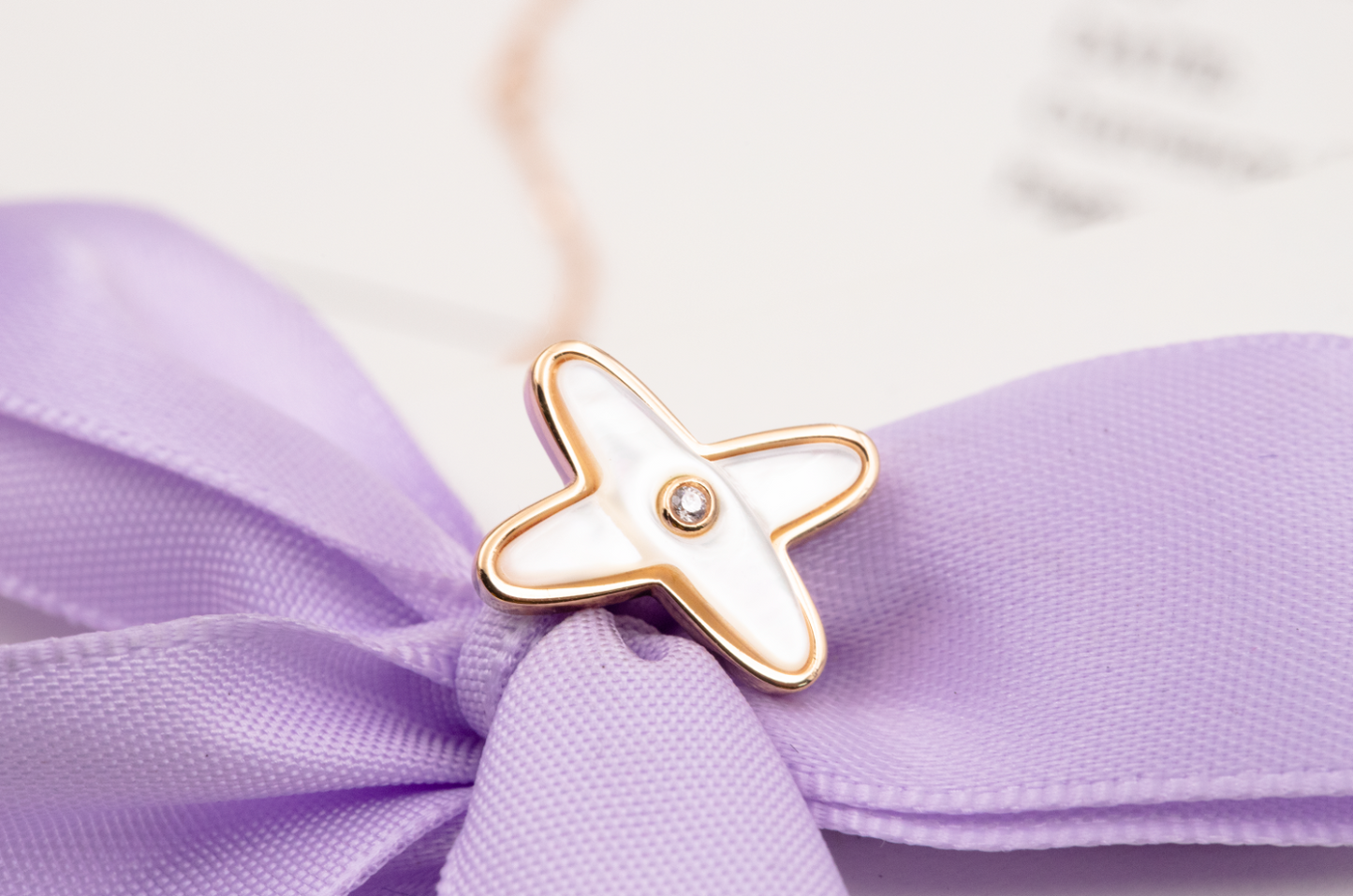 [Kincade Jewelery]JEUX DE WHITE MOP ROSE GOLD DIAMOND EARRINGS