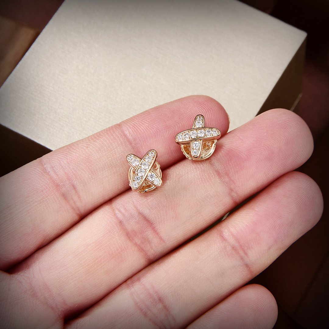 [Kincade Jewelery]JEUX DE GOLD DIAMOND EARRINGS