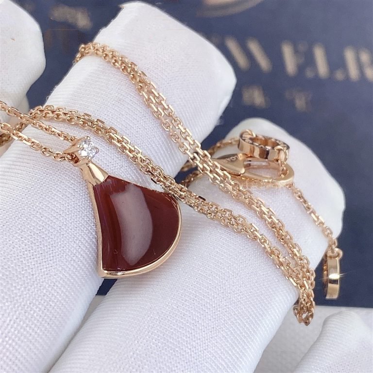 [Kincade Jewelery]DREAM NECKLACE CARNELIAN 1 DIAMOND