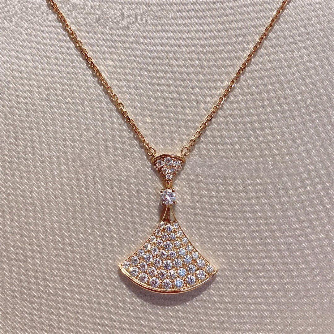 [Kincade Jewelery]DREAM NECKLACE PINK GOLD FULL DIAMOND