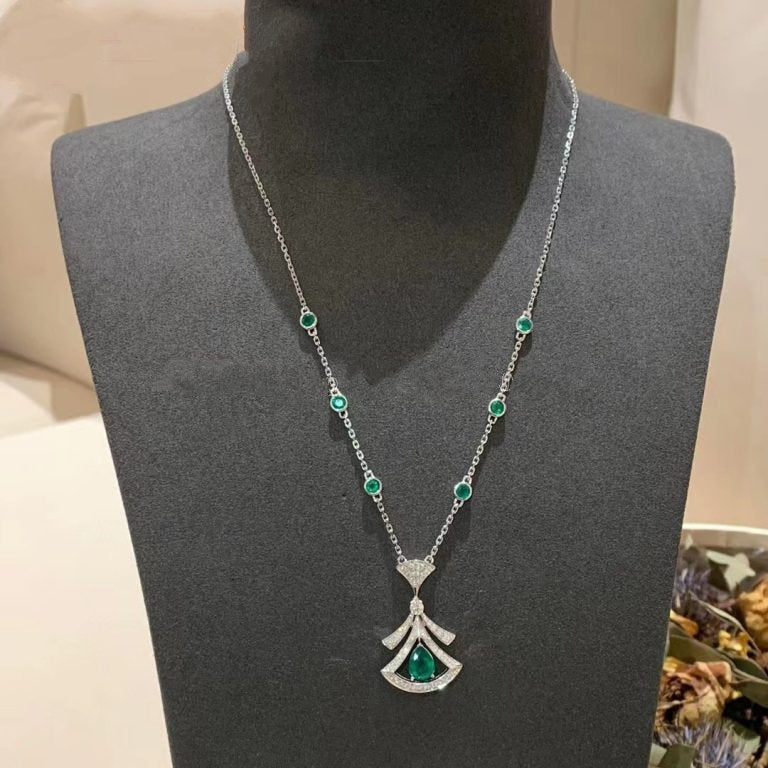 [Kincade Jewelery]DREAM NECKLACE MALACHITE DIAMOND SILVER
