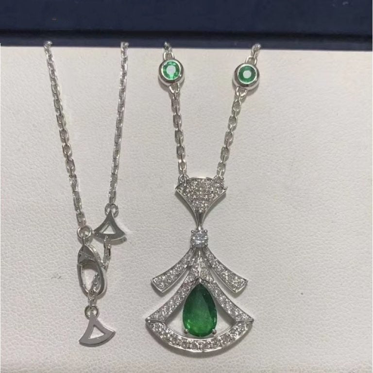 [Kincade Jewelery]DREAM NECKLACE MALACHITE DIAMOND SILVER