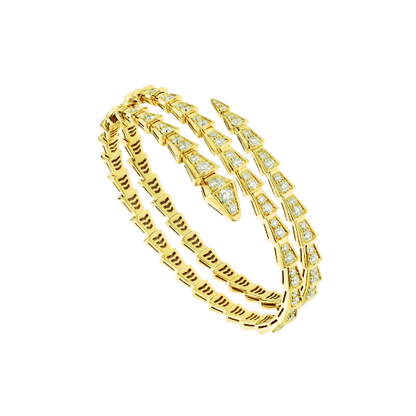 [Kincade Jewelery]SERPENTI BRACELET GOLD DIAMOND DOUBLE ROW