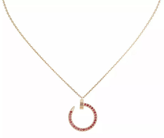 [Kincade Jewelery]JUSTE NECKLACE GOLD RED DIAMONDS