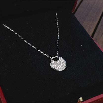 [Kincade Jewelery]AMULETTE SILVER FULL DIAMOND NECKLACE