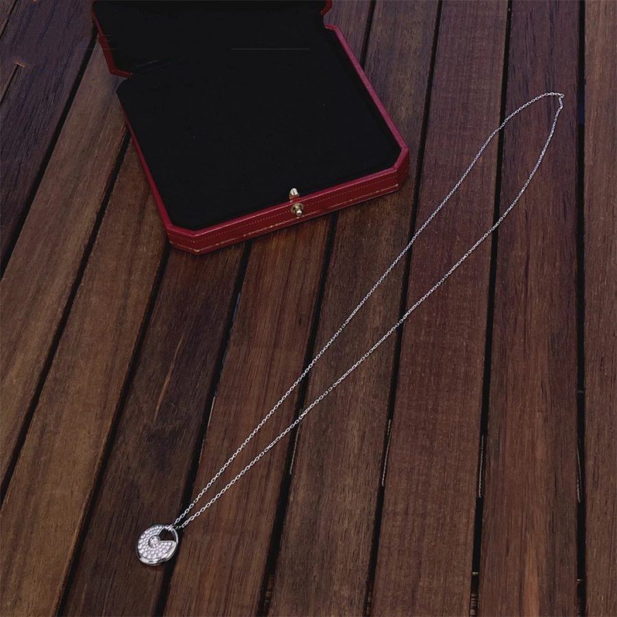 [Kincade Jewelery]AMULETTE SILVER FULL DIAMOND NECKLACE