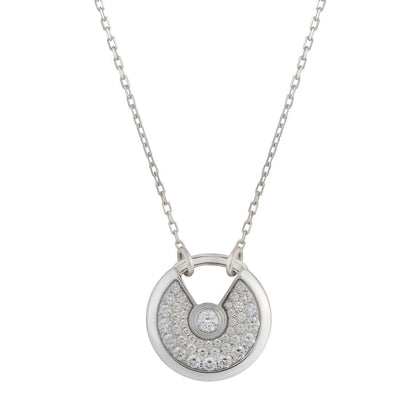 [Kincade Jewelery]AMULETTE SILVER FULL DIAMOND NECKLACE