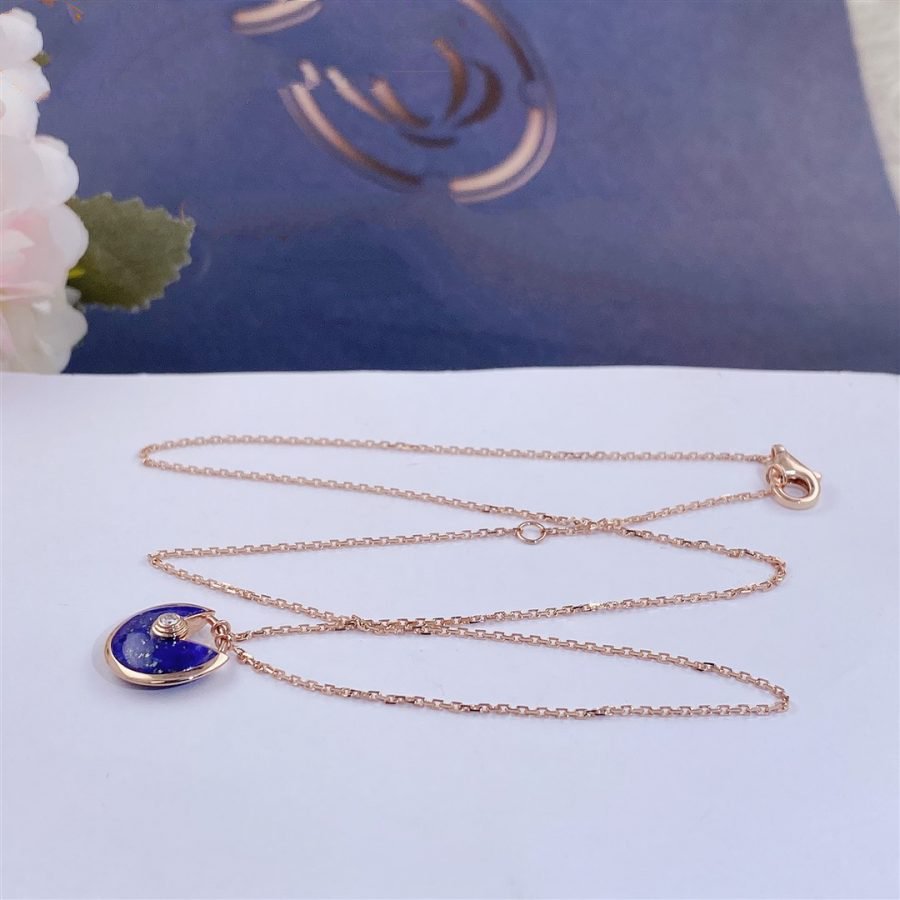 [Kincade Jewelery]AMULETTE ROSE GOLD AGATE NECKLACE