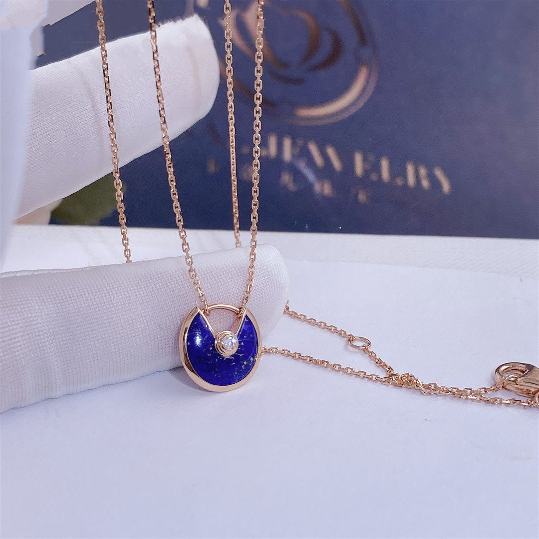 [Kincade Jewelery]AMULETTE ROSE GOLD AGATE NECKLACE