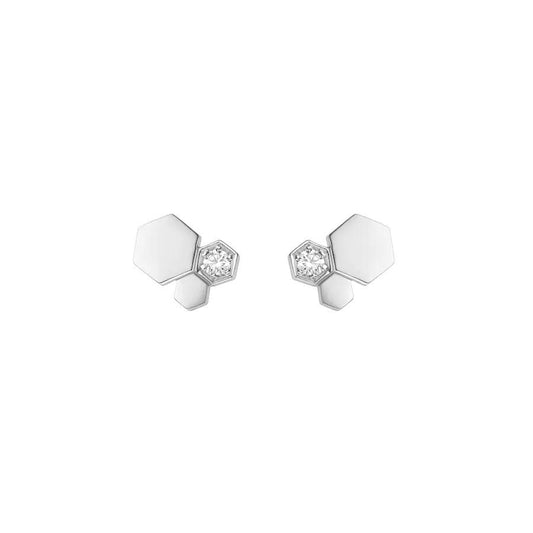 [Kincade Jewelery]BEE LOVE SILVER DIAMOND EARRINGS