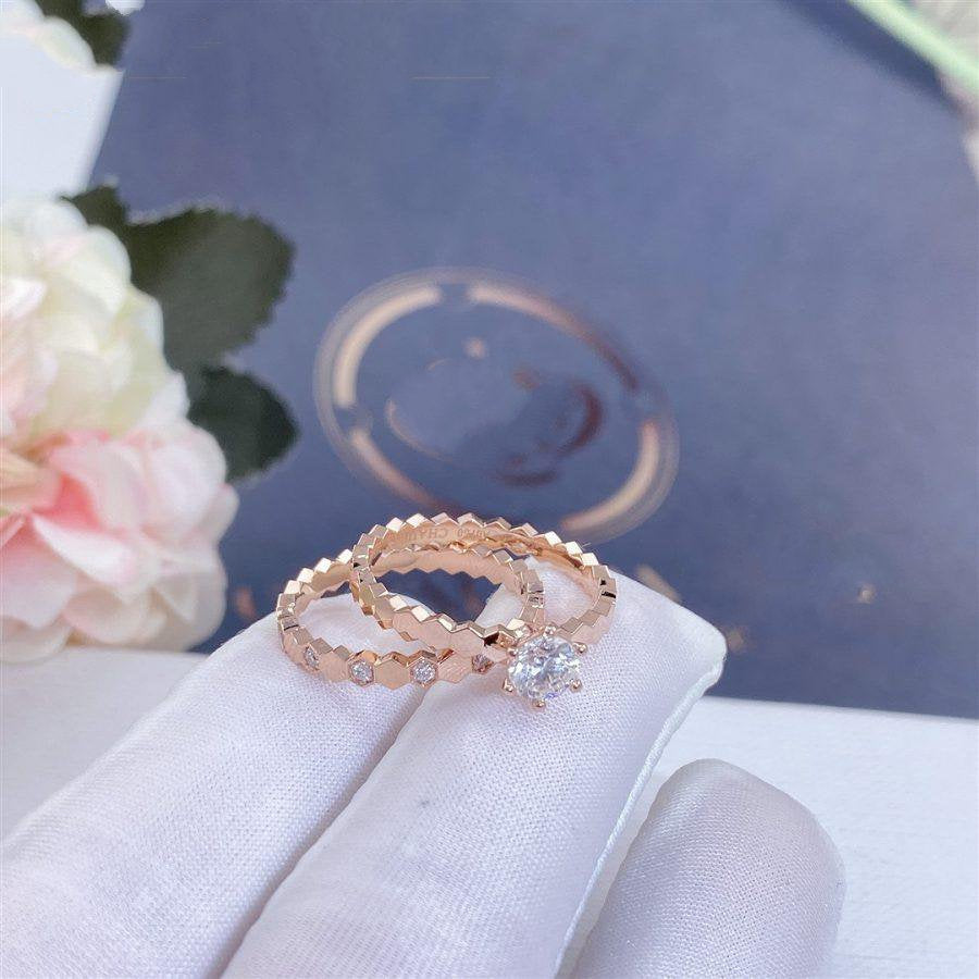 [Kincade Jewelery]BEE LOVE RING PINK GOLD 1 DIAMOND