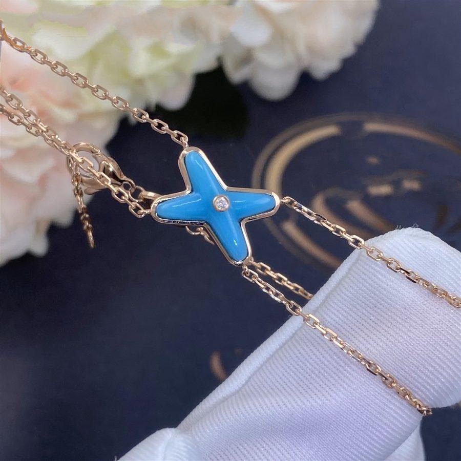 [Kincade Jewelery]JEUX BRACELET TURQUOISE PINK GOLD 1 DIAMOND