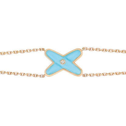 [Kincade Jewelery]JEUX BRACELET TURQUOISE PINK GOLD 1 DIAMOND