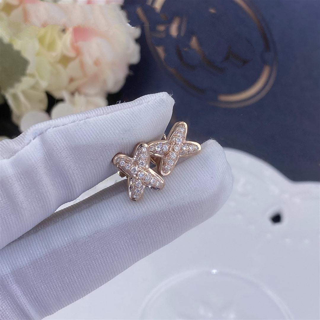 [Kincade Jewelery]JEUX DE PINK GOLD DIAMOND EARRINGS