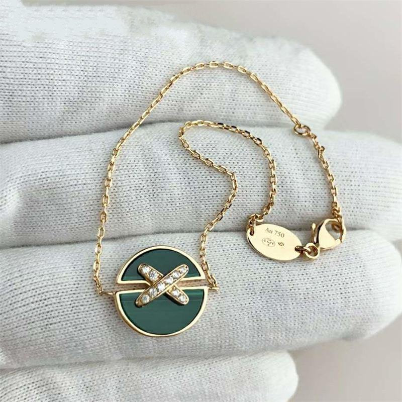 [Kincade Jewelery]JEUX DE BRACELET MALACHITE PINK GOLD DIAMONDS