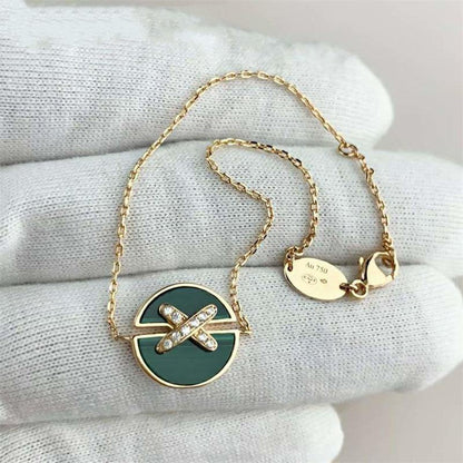 [Kincade Jewelery]JEUX DE BRACELET MALACHITE PINK GOLD DIAMONDS