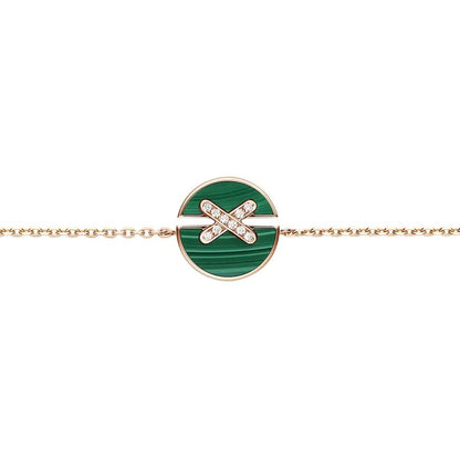 [Kincade Jewelery]JEUX DE BRACELET MALACHITE PINK GOLD DIAMONDS
