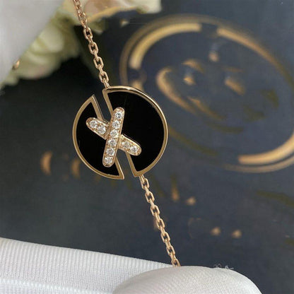 [Kincade Jewelery]JEUX DE BRACELET ONYX PINK GOLD DIAMOND