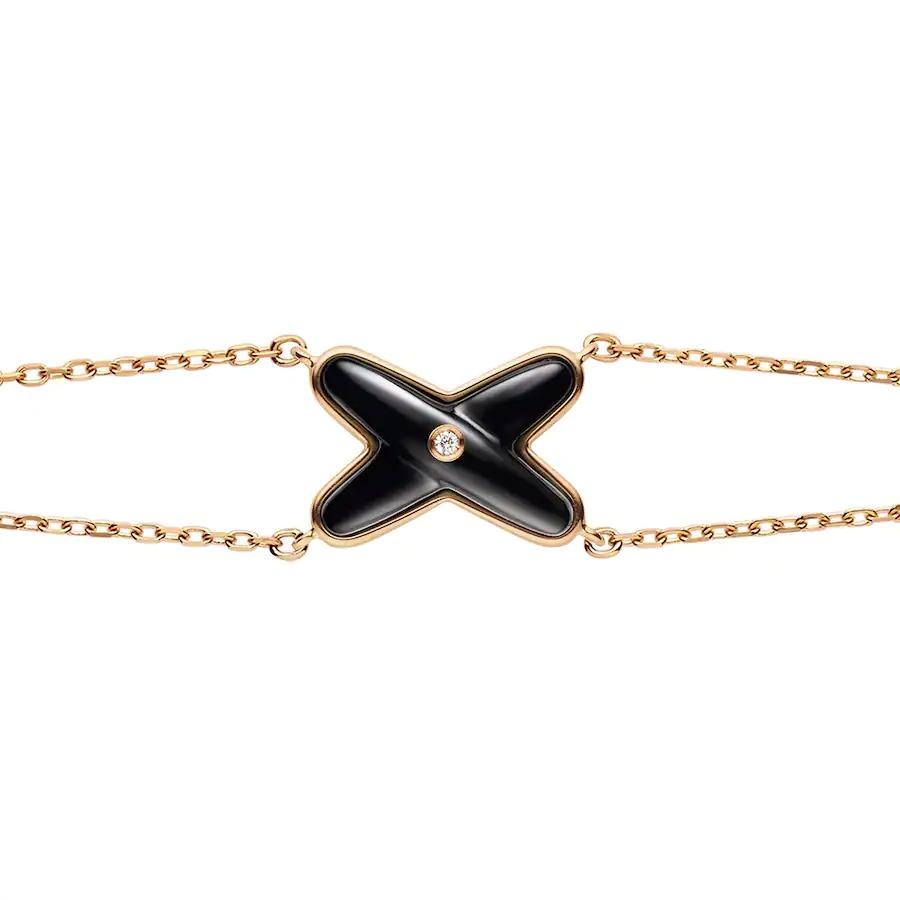 [Kincade Jewelery]JEUX BRACELET ONYX PINK GOLD 1 DIAMOND