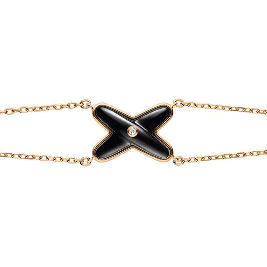 [Kincade Jewelery]JEUX BRACELET ONYX PINK GOLD 1 DIAMOND