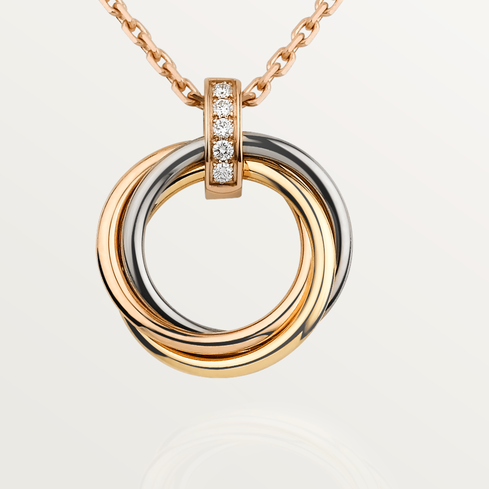 [Kincade Jewelery]TRINITY NECKLACE GOLD  DIAMONDS