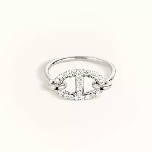 [Kincade Jewelery]RONDE SMALL SILVER DIAMOND RING