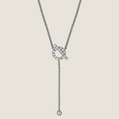 [Kincade Jewelery]FINESSE SILVER DIAMOND NECKLACE