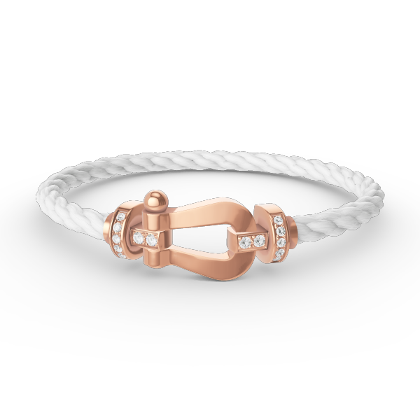 [Kincade Jewelery]FORCE LARGE HORSESHOE HALF DIAMOND BRACELET ROSE GOLD