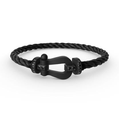 [Kincade Jewelery]FORCE LARGE SERIES HORSESHOE BLACK SAMURAI BRACELET