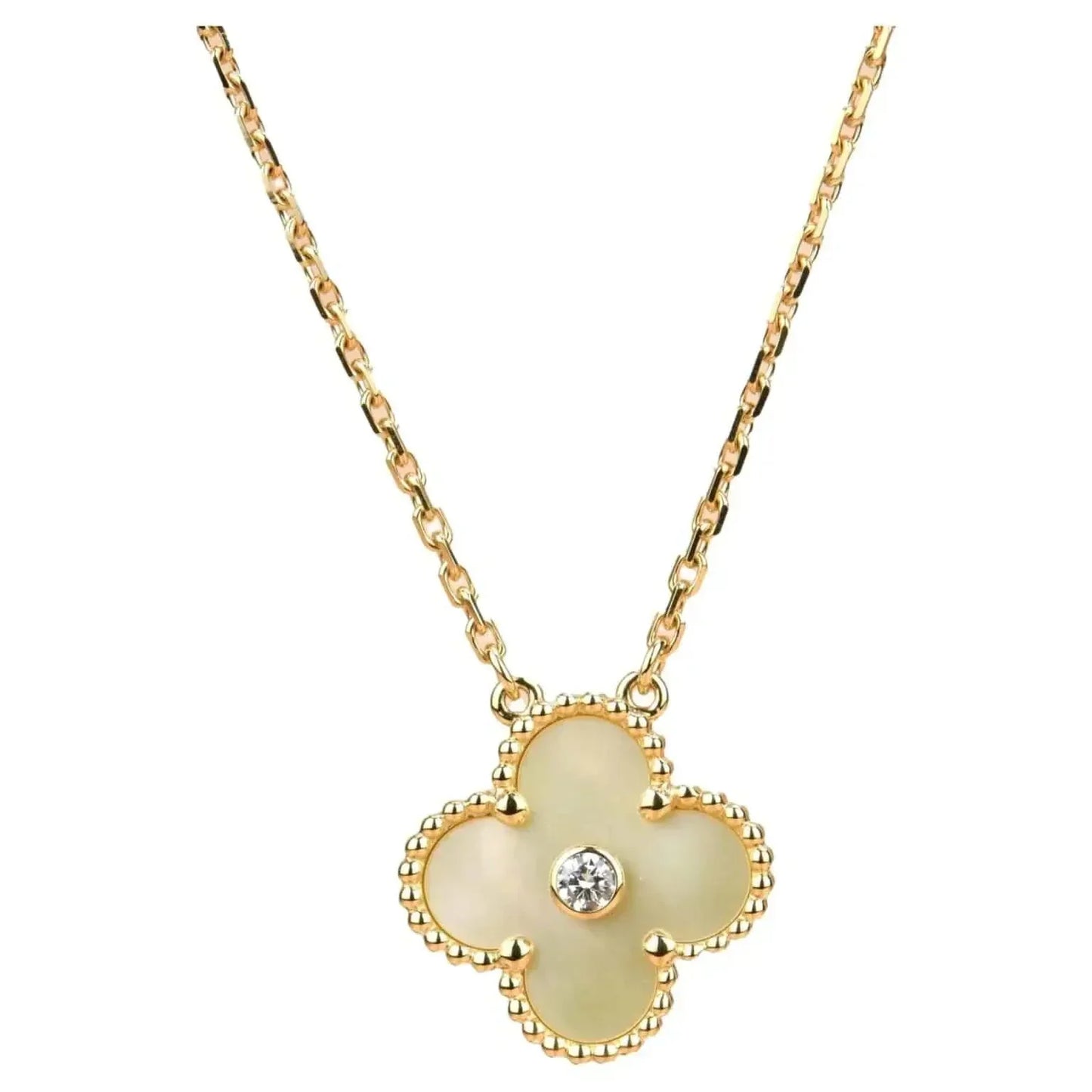 [Kincade Jewelery]Kincade 15MM DIAMOND GOLD MOTHER OF PEARL NECKLACE