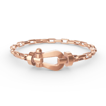 [Kincade Jewelery]FORCE LARGE HORSESHOE CLASP  METAL BRACELET