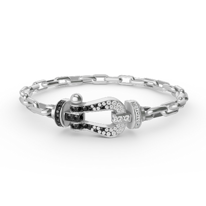 [Kincade Jewelery]FORCE LARGE HORSESHOE CLASP  METAL BRACELET