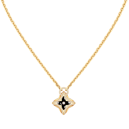 [Kincade Jewelery]STAR PEDANT PINK GOLD DIAMOND NECKLACE