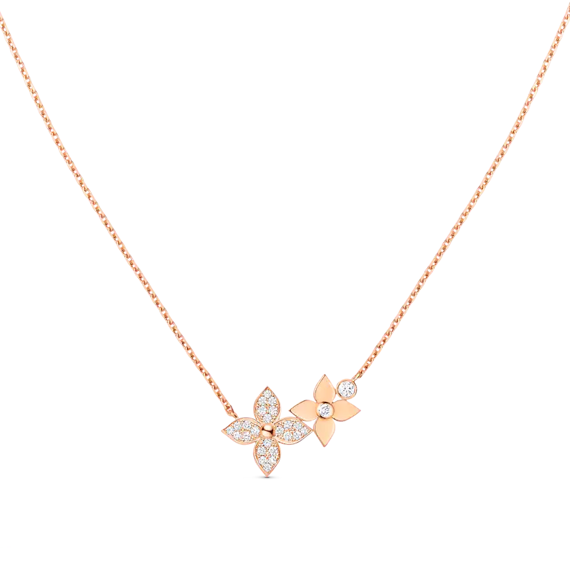 [Kincade Jewelery]STAR BLOSSOM NECKLACE PINK GOLD DIAMONDS