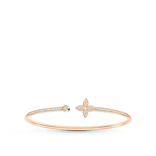 [Kincade Jewelery]IDYLLE PINK GOLD OPEN BRACELET DIAMOND PAVED