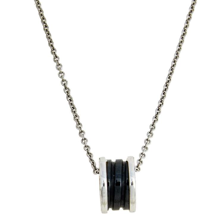 [Kincade Jewelery]ZERO 1 BLACK CERAMIC SILVER NECKLACE