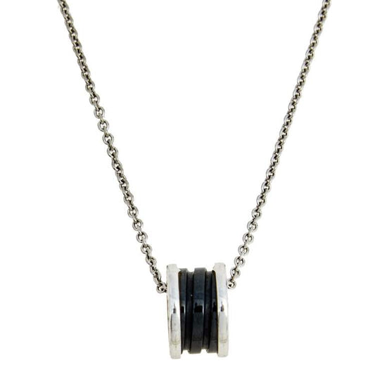 [Kincade Jewelery]ZERO 1 BLACK CERAMIC SILVER NECKLACE