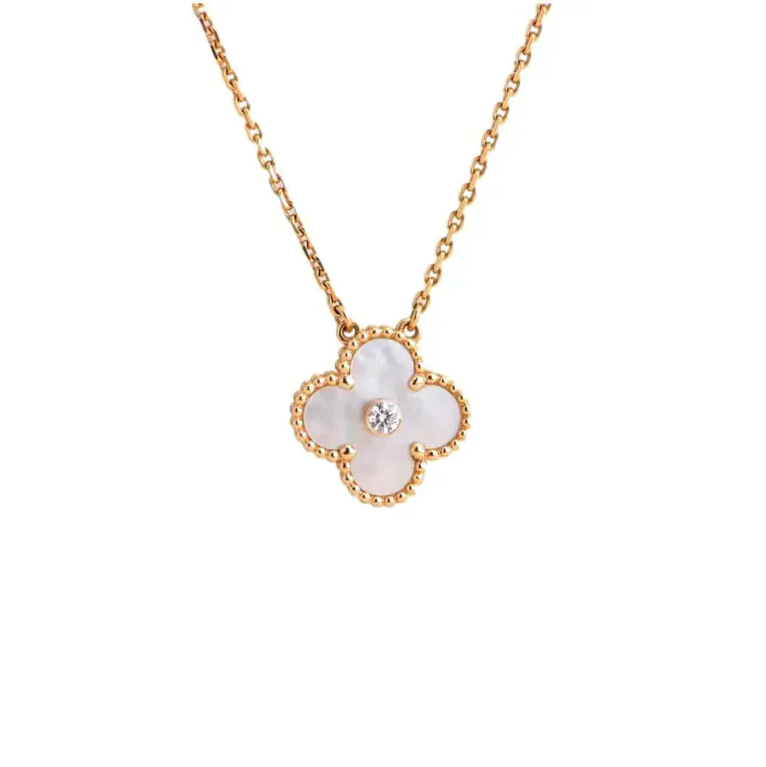 [Kincade Jewelery]Kincade 15MM DIAMOND WHITE FRITILLARIA NECKLACE