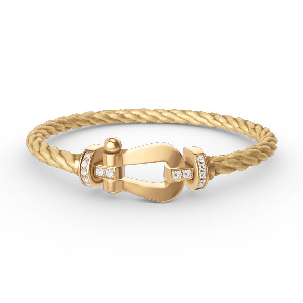[Kincade Jewelery]FORCE LARGE HORSESHOE HALF DIAMOND BRACELET GOLD