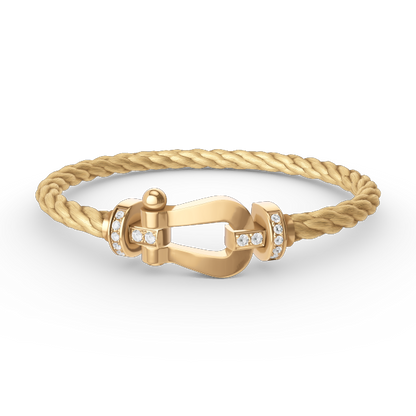 [Kincade Jewelery]FORCE LARGE HORSESHOE HALF DIAMOND BRACELET GOLD