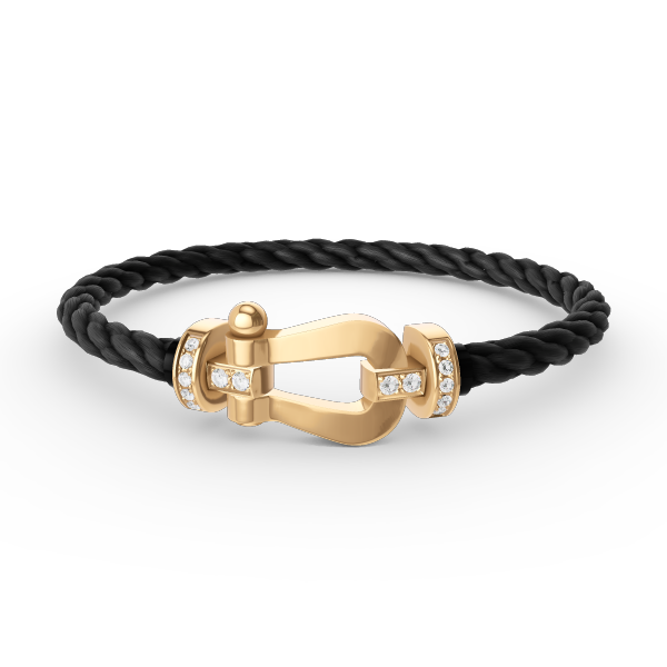 [Kincade Jewelery]FORCE LARGE HORSESHOE HALF DIAMOND BRACELET GOLD