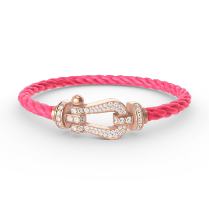 [Kincade Jewelery]FORCE LARGE HORSESHOE FULL DIAMOND BRACELET ROSE GOLD