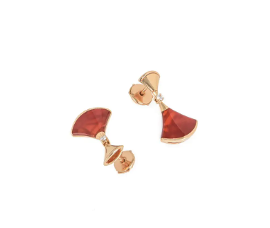 [Kincade Jewelery]DREAM Carnelian PINK GOLD EARRINGS