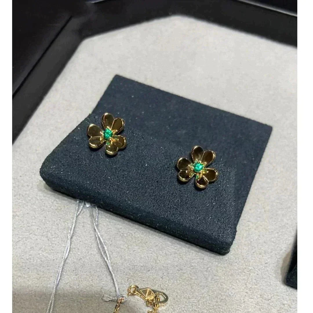 [Kincade Jewelery]FRIVOLE  FLOWER MALACHITE EARRINGS